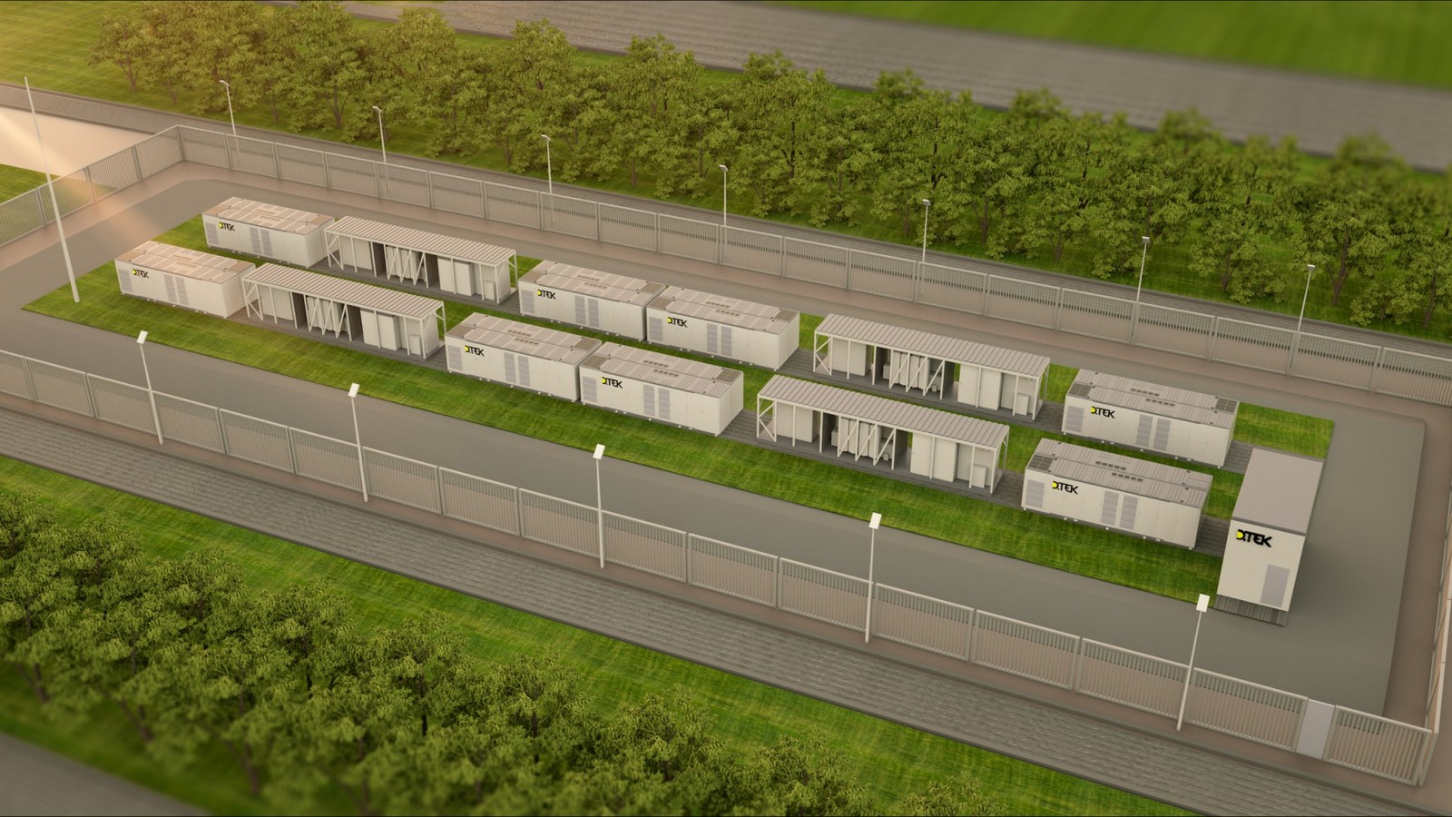 Design of the site with energy storage systems